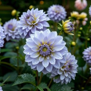 Георгин Акварель купить по цене от 680р. в интернет-магазине «Посадика» с доставкой почтой в в Тарко-Салее и по всей России – [изображение №1].